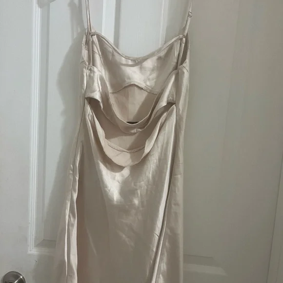 Princess Polly Cream Satin Dress - Picture 2 of 3